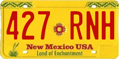 NM license plate 427RNH