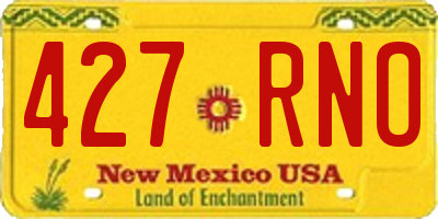 NM license plate 427RNO
