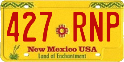NM license plate 427RNP