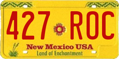NM license plate 427ROC