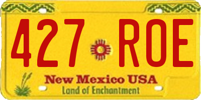 NM license plate 427ROE