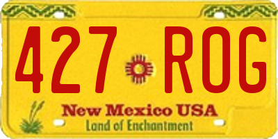 NM license plate 427ROG