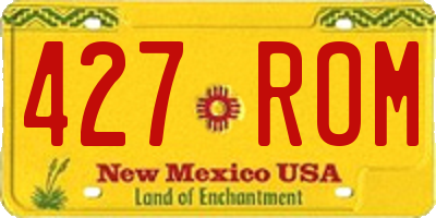 NM license plate 427ROM