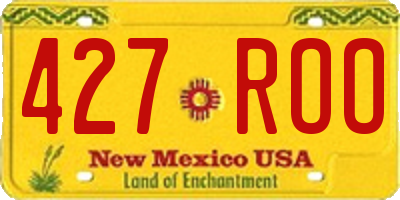 NM license plate 427ROO