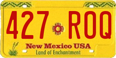NM license plate 427ROQ