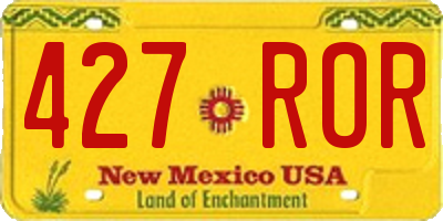 NM license plate 427ROR