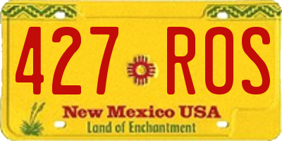 NM license plate 427ROS