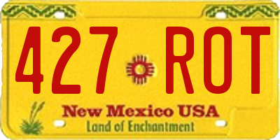 NM license plate 427ROT