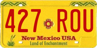 NM license plate 427ROU