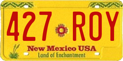 NM license plate 427ROY