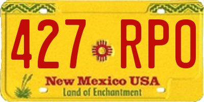 NM license plate 427RPO