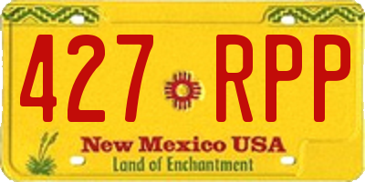 NM license plate 427RPP
