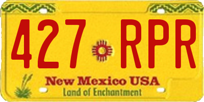 NM license plate 427RPR