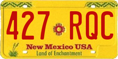 NM license plate 427RQC
