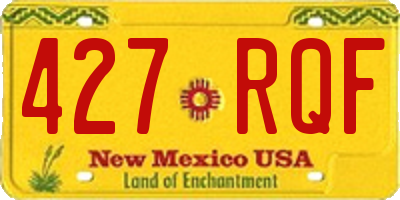 NM license plate 427RQF