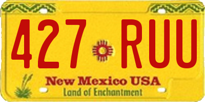 NM license plate 427RUU
