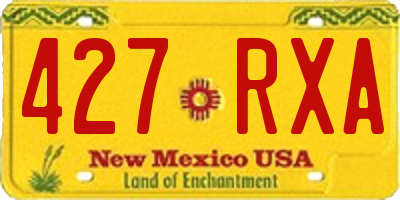 NM license plate 427RXA