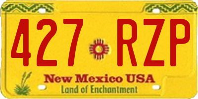 NM license plate 427RZP