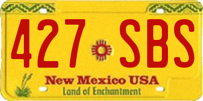 NM license plate 427SBS