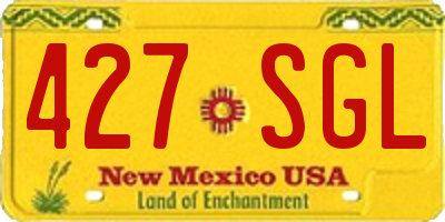 NM license plate 427SGL