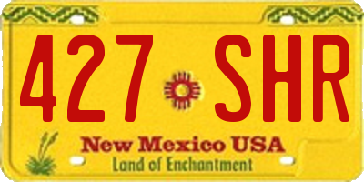 NM license plate 427SHR
