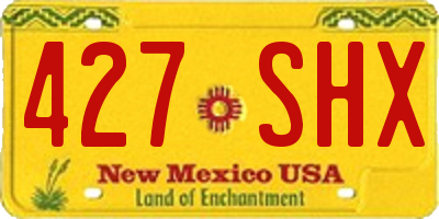 NM license plate 427SHX