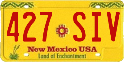 NM license plate 427SIV