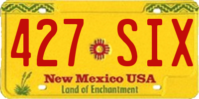 NM license plate 427SIX