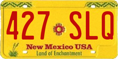 NM license plate 427SLQ