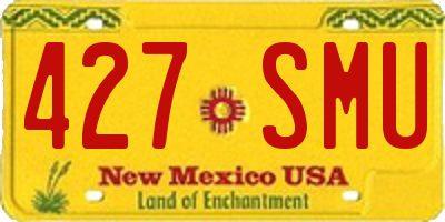 NM license plate 427SMU
