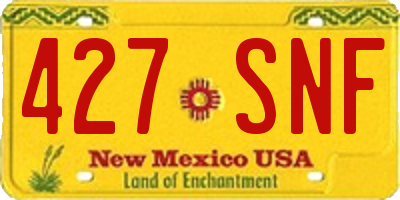 NM license plate 427SNF