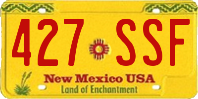 NM license plate 427SSF