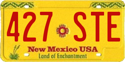 NM license plate 427STE