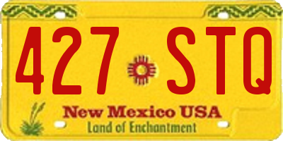 NM license plate 427STQ