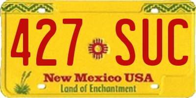 NM license plate 427SUC
