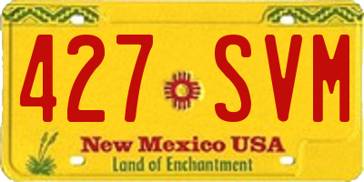 NM license plate 427SVM