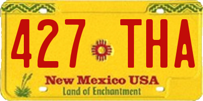 NM license plate 427THA