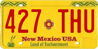 NM license plate 427THU