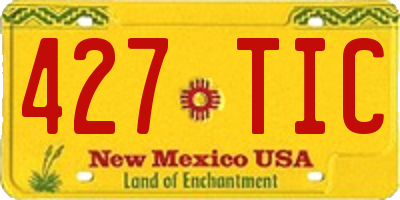 NM license plate 427TIC