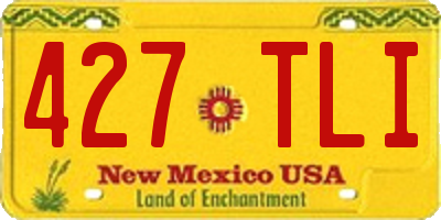 NM license plate 427TLI