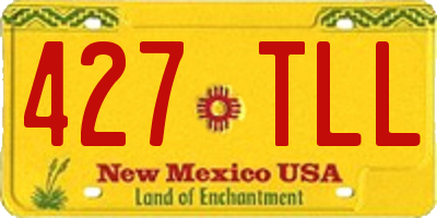 NM license plate 427TLL