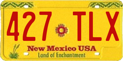 NM license plate 427TLX