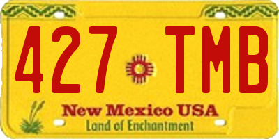 NM license plate 427TMB