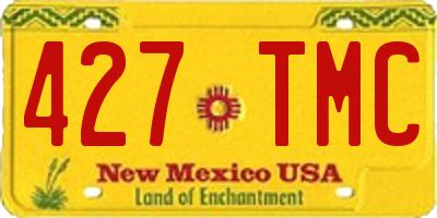 NM license plate 427TMC