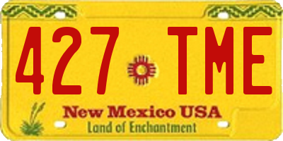 NM license plate 427TME