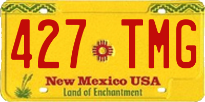 NM license plate 427TMG