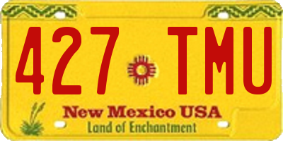 NM license plate 427TMU