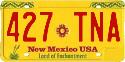 NM license plate 427TNA