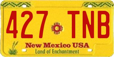 NM license plate 427TNB