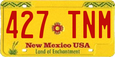 NM license plate 427TNM
